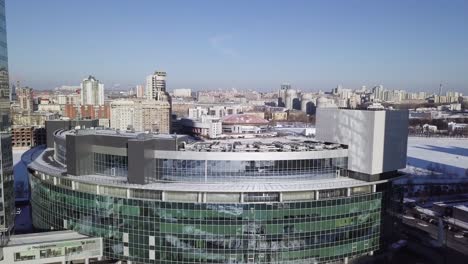 vista aérea del paisaje urbano de moscú en invierno