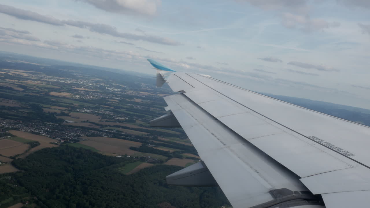 Fly letter fra PMI Palma de Mallorca, Spanien, set fra vingen, 4K Timelapse