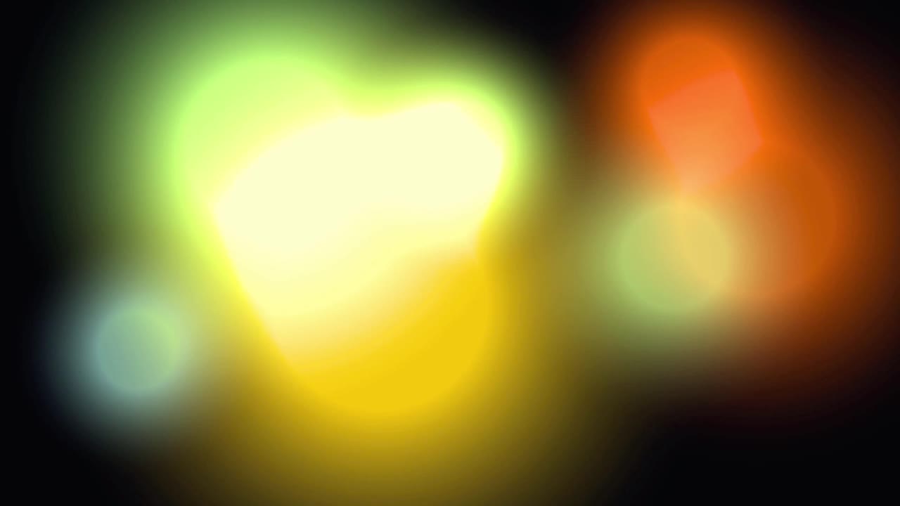 Dynamic Abstract Bokeh Light Orbs Moving on Black Background