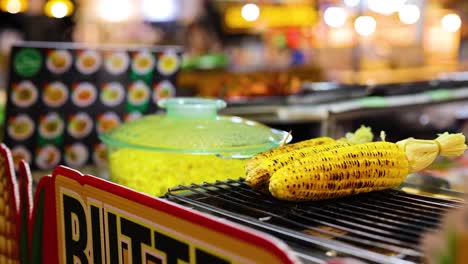 corn grilling at vibrant krabi street market