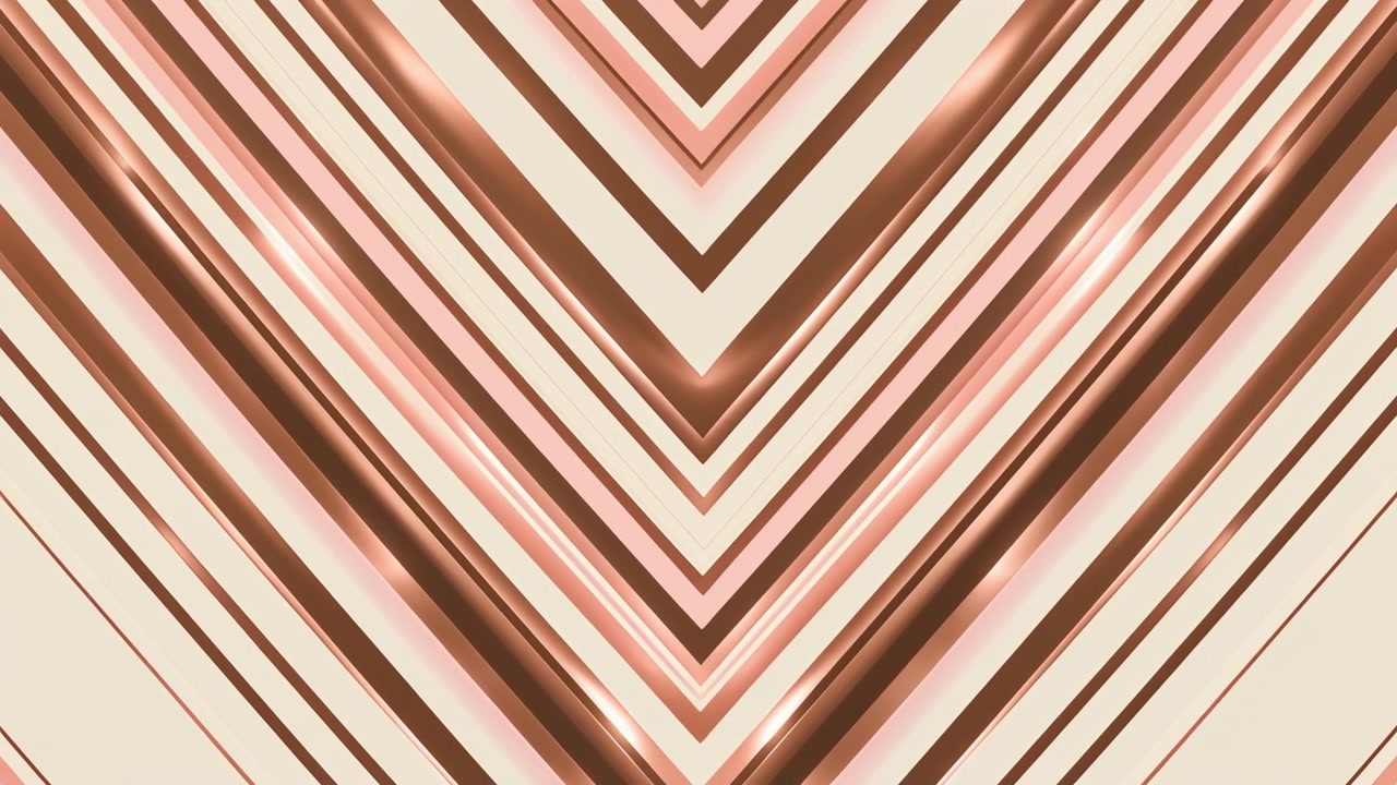 Fondo geométrico abstracto con líneas de chevron metálicas en movimiento