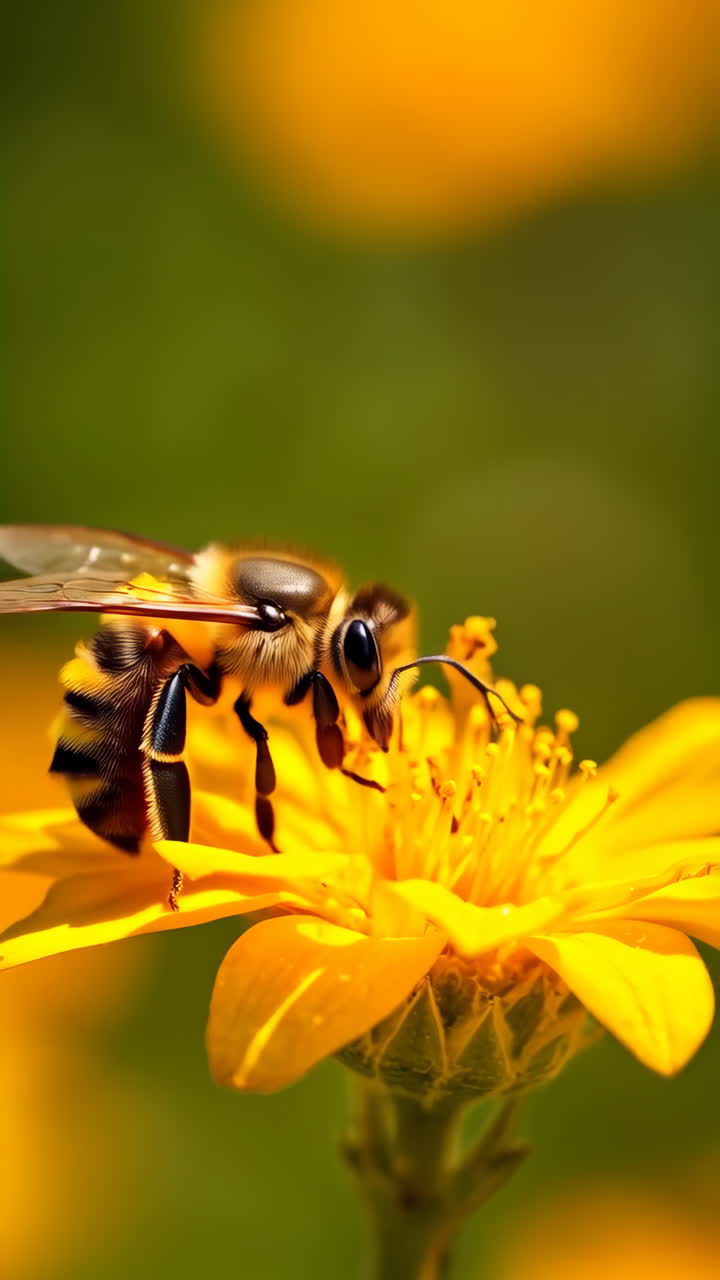 una abeja en una flor amarilla