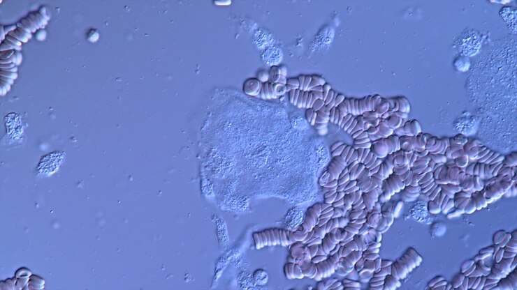 Microscopic View of Human Blood Cells