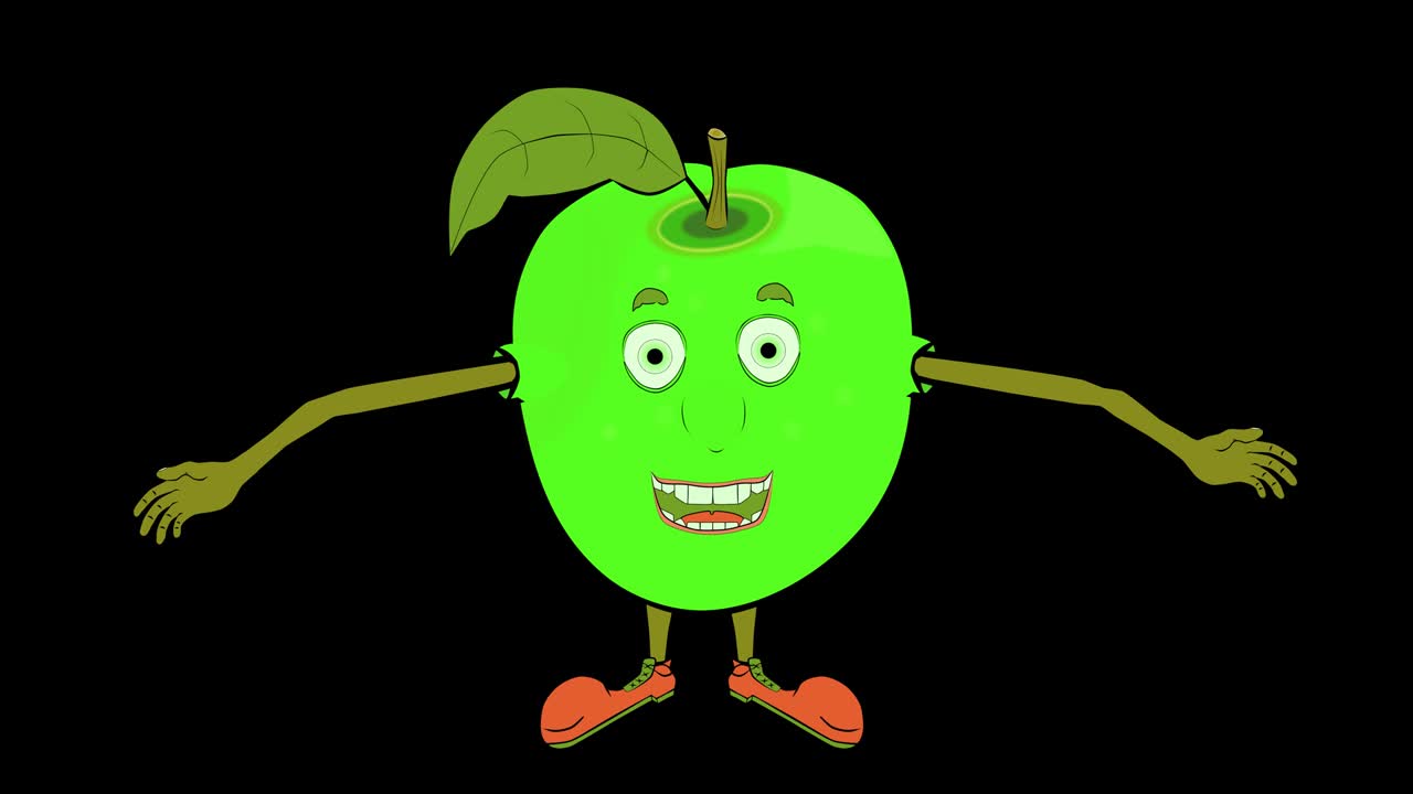 granny smith manzana transparente y alfa