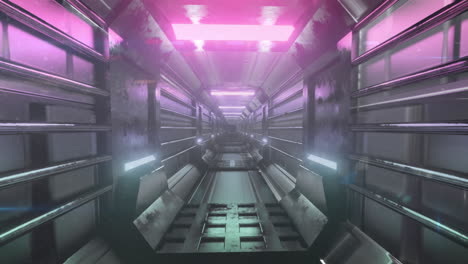 animación de puntos de luz sobre el túnel digital