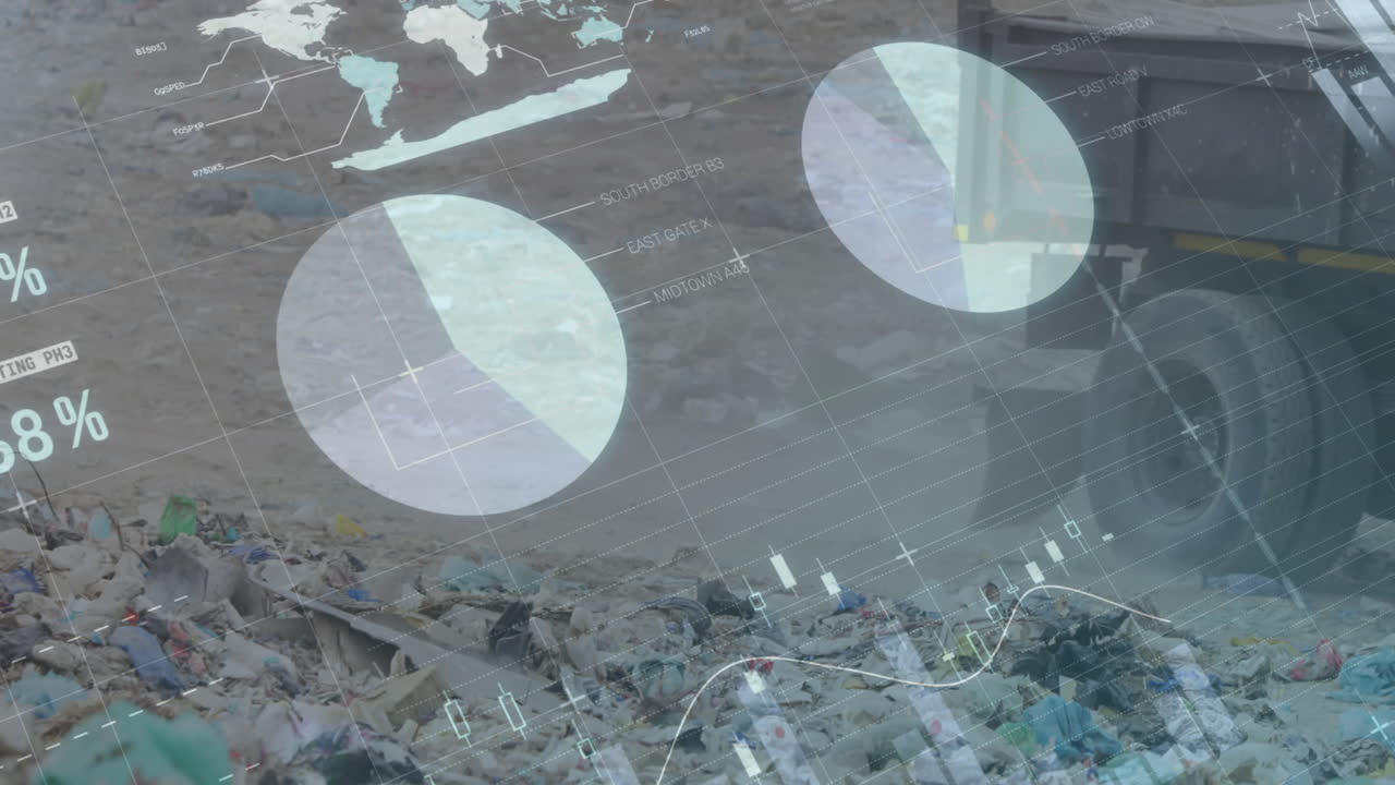 estadísticas sobre camiones en el vertedero de basura
