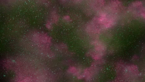 Obra-De-Arte-Digital-De-Una-Nebulosa-Colorida-En-Rosa,-Verde-Y-Morado