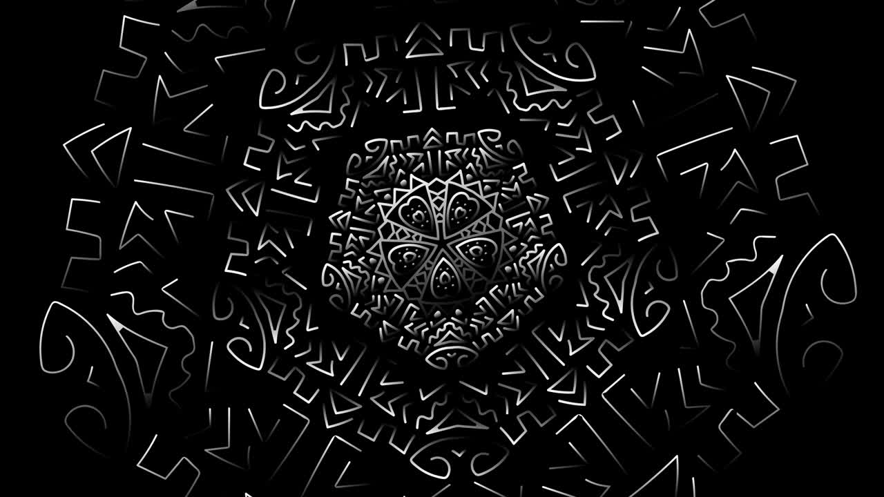 elementos de diseño de torsión de movimiento en espiral y remolino configurados en video 4k.