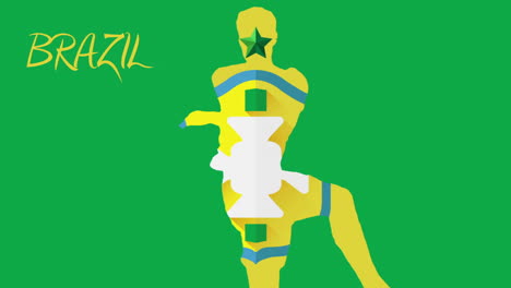 animación de la copa del mundo de brasil 2014 con jugador