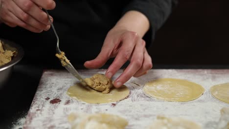 making homemade dumplings