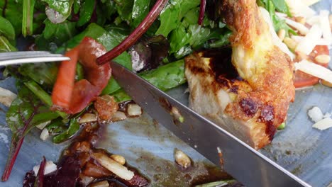 Eating-chicken-salad-close-up-Personal-perspective