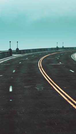 empty road on a bridge