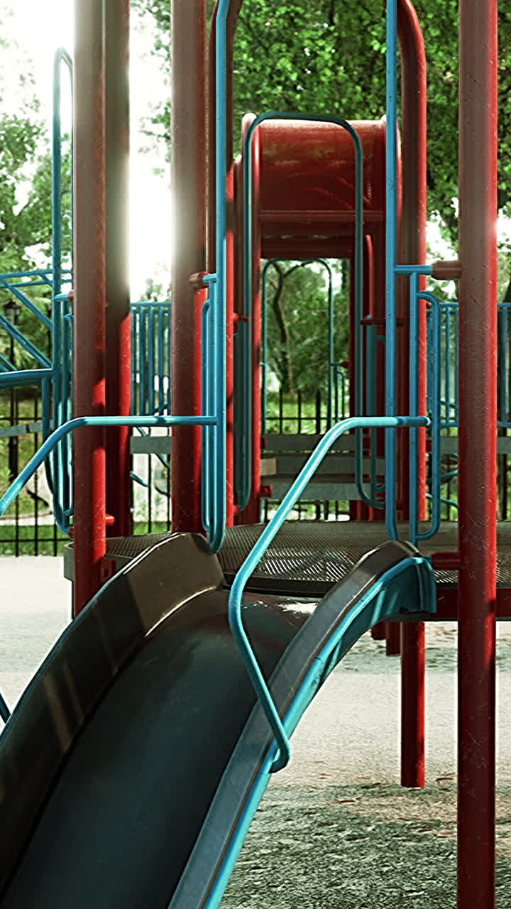 Red and Blue Playground Slide