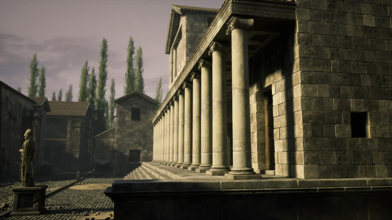 La luz del amanecer resalta elegantemente los monumentos de la ciudad antigua y las calles tranquilas.