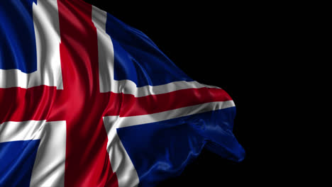 bandera de islandia en movimiento