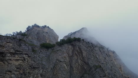 misty mountain peaks