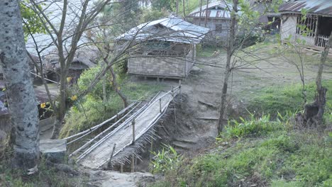 landscape or houses and environment of people living in nagaland, india