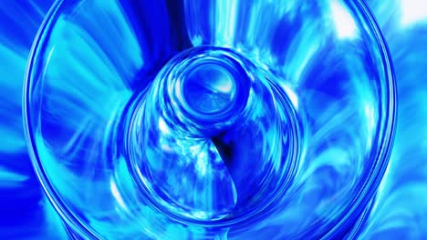 patrón líquido como ondas en movimiento en bucle. 3d elegante azul abstracto bg de superficie ondulada como vidrio líquido brillante con hermosos colores de gradiente. animación fluida colorida de moda de 4k.