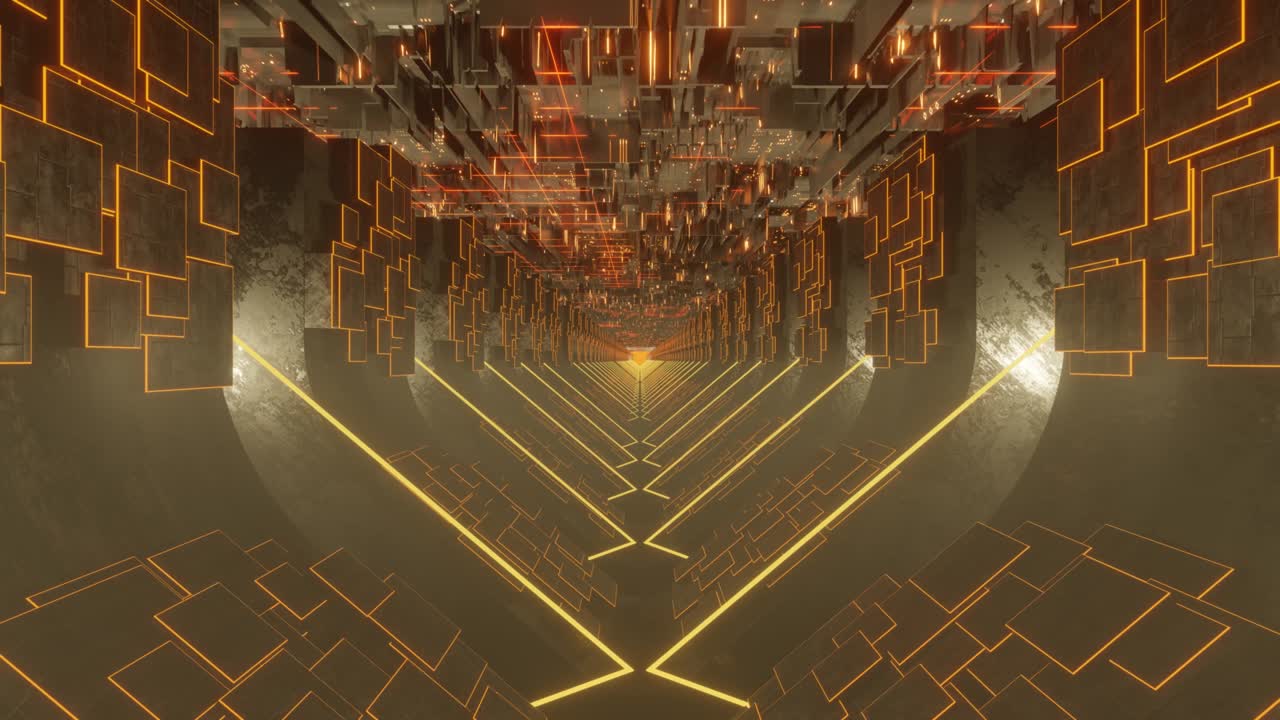 미래 기술 레이저 터널 sf 코리더