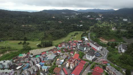 general landscape view of the brinchang district within the cameron highlands area of malaysia