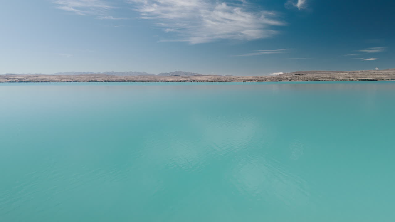 Tranquil Turquoise Lake with Mountains