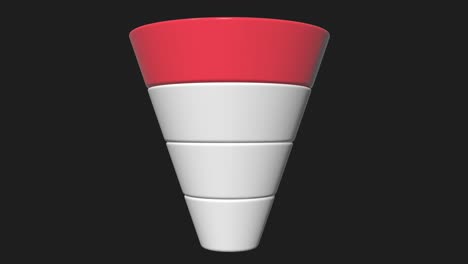 3d marketing funnel sales diagram. conversion funnel sale chart. concept of funnel and sales.