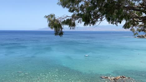 elevated view of the crystal clear turquoise water of cyprus