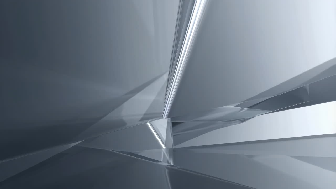 Abstract Silver Geometric Facet Background