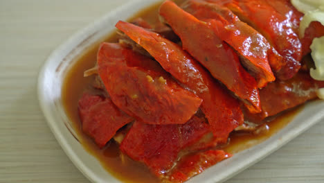 Peking-duck-or-Roasted-duck-in-Barbecue-Red-Sauce---Chinese-food-style