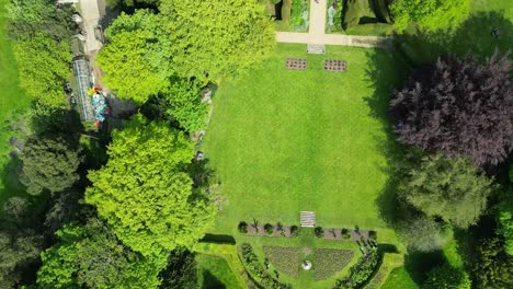 Gardens-Overhead-birds-eye-drone-aerial-view-Walmer-Castle-Deal-Kent-UK