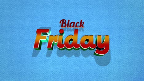 retro black friday text in 80s style on a blue grunge texture