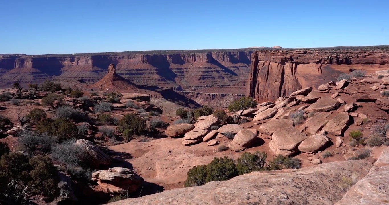 Punto panoramico sul canyon del Dead Horse Point State Park, Moab, Utah