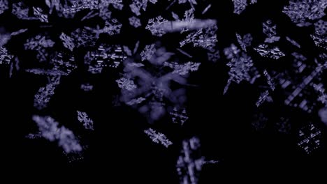 copos de nieve vidrio brillante copo de nieve cayendo xmas decoración de navidad vacaciones 4k
