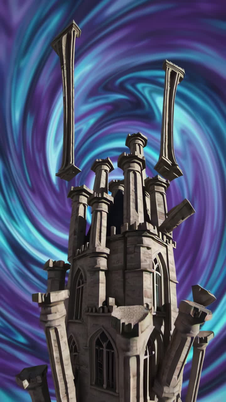 Floating Castle in a Psychedelic Whirlpool