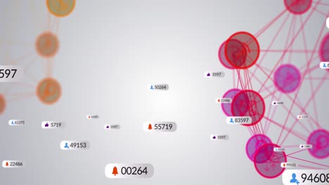 animación de iconos de redes sociales en banners a través de redes de conexiones