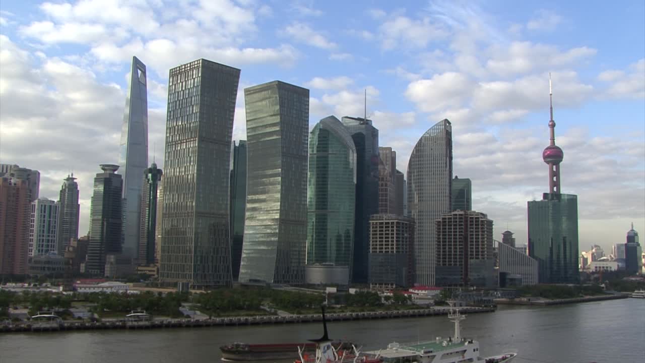 상하이 세계 금융 센터, 동양 진주 탑, lujiazui, 상하이, 중국의 고층 빌딩