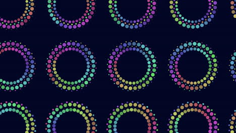 Colorful circular pattern on black background