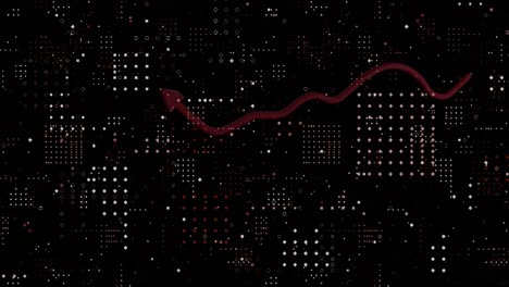 este video presenta una serie de puntos blancos y rojos que se mueven sobre un fondo negro.