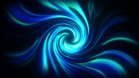 abstract background. bright swirl on black background. the concept of space - time. cold blue color. 3d animation.