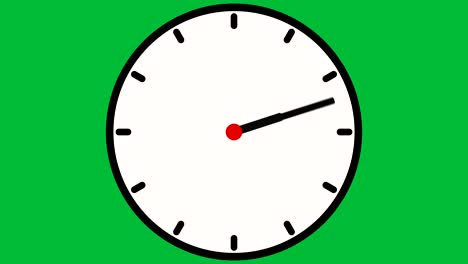 stopwatch animation icon design moving arrows on green screen. clock time lapse. animation clock on a green background..