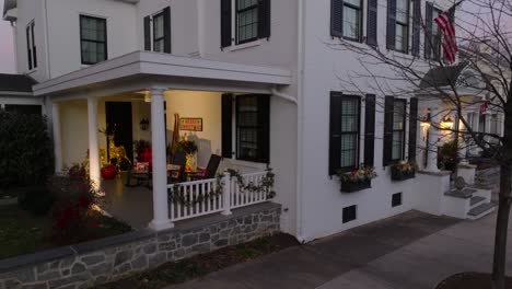 American-flag-adorns-home-decorated-for-Christmas