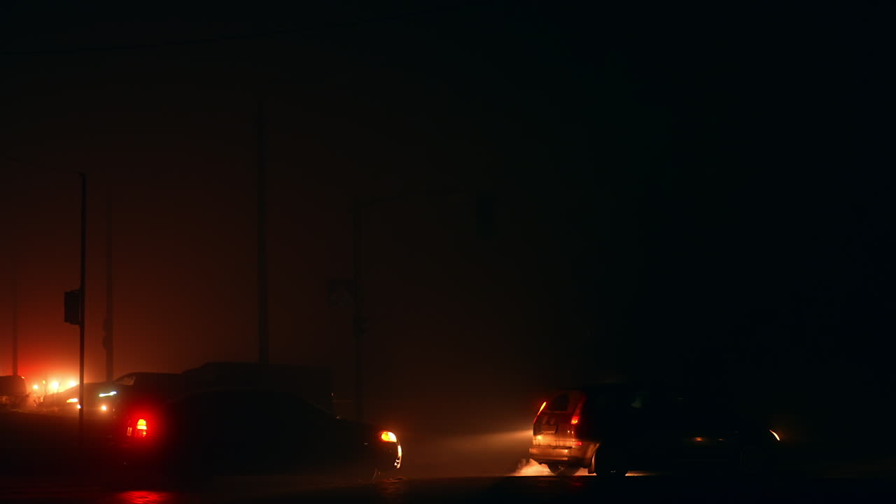 Foggy Night Traffic