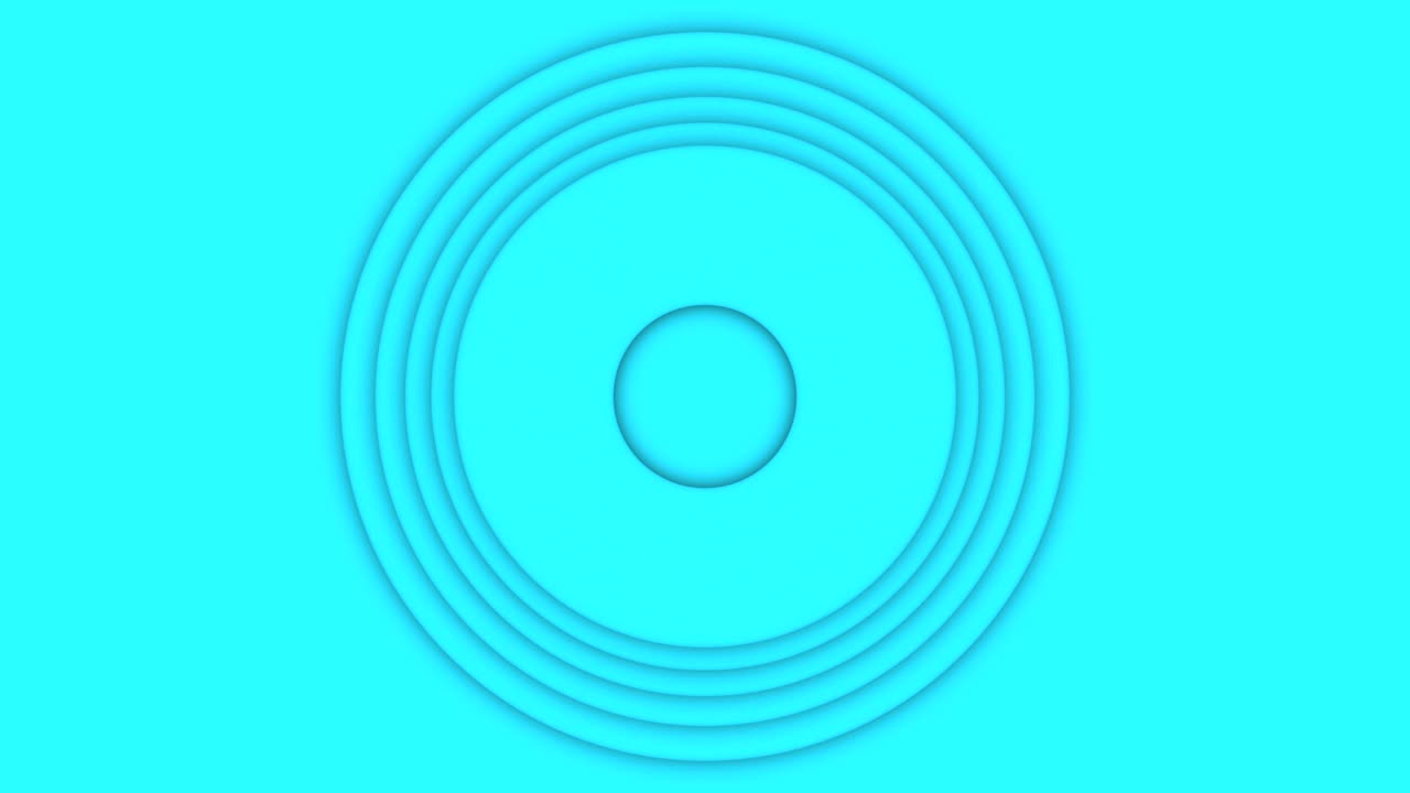 animación abstracta de círculos vibrantes en fondo coloreado. animación. círculos vibran cambiando espesor y tamaño como búfer musical