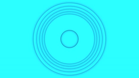 abstract animation of vibrating circles on colored background. animation. circles vibrate changing thickness and size like musical buffer