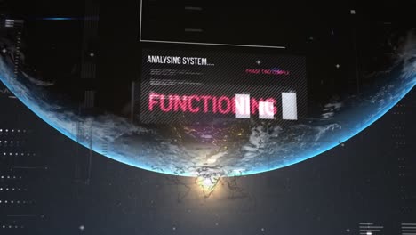 animación del procesamiento de datos en todo el mundo en segundo plano
