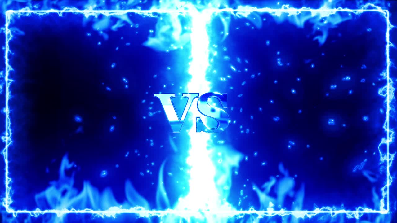 파란 불 대 인터페이스 배경 루프 애니메이션