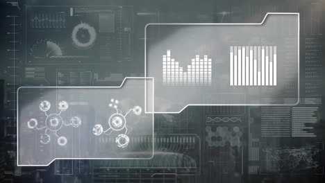 Animation-of-financial-data-processing-over-cityscape