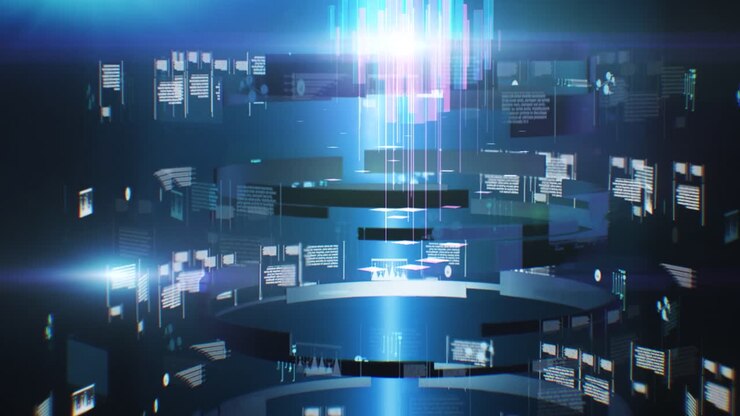 Abstract Futuristic Data Visualization