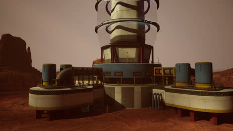 estación espacial alienígena en marte