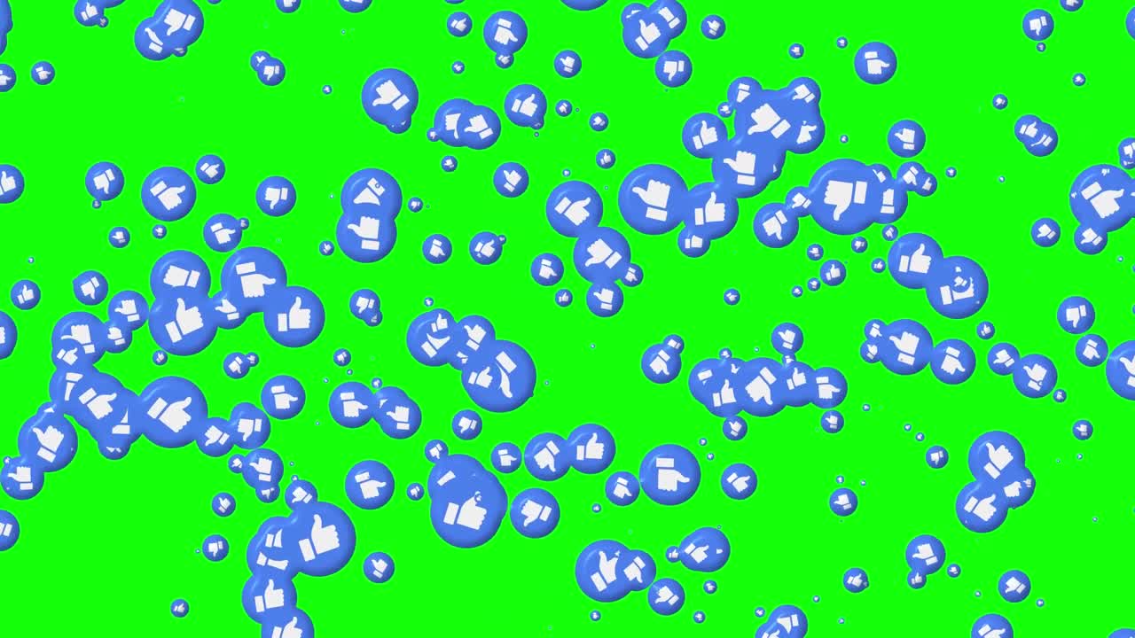 Like Buttons Floating Overlay on Green Screen